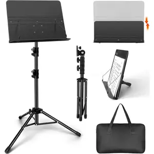 Stand, Folding  Stand Portable  Stand For Sheet  2 Foldable  Stand Sheet  Stand With Carrying Bag Matte Frosted Metal Material Sturdy Height Adjustable