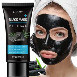 60g Bamboo Charcoal Strong Cleaning Blackheads Mask, Gentle Formula, Deep Cleansing Facial Skin, Smooth and Fine, Perfect Skin, Suitable for Nose and Face