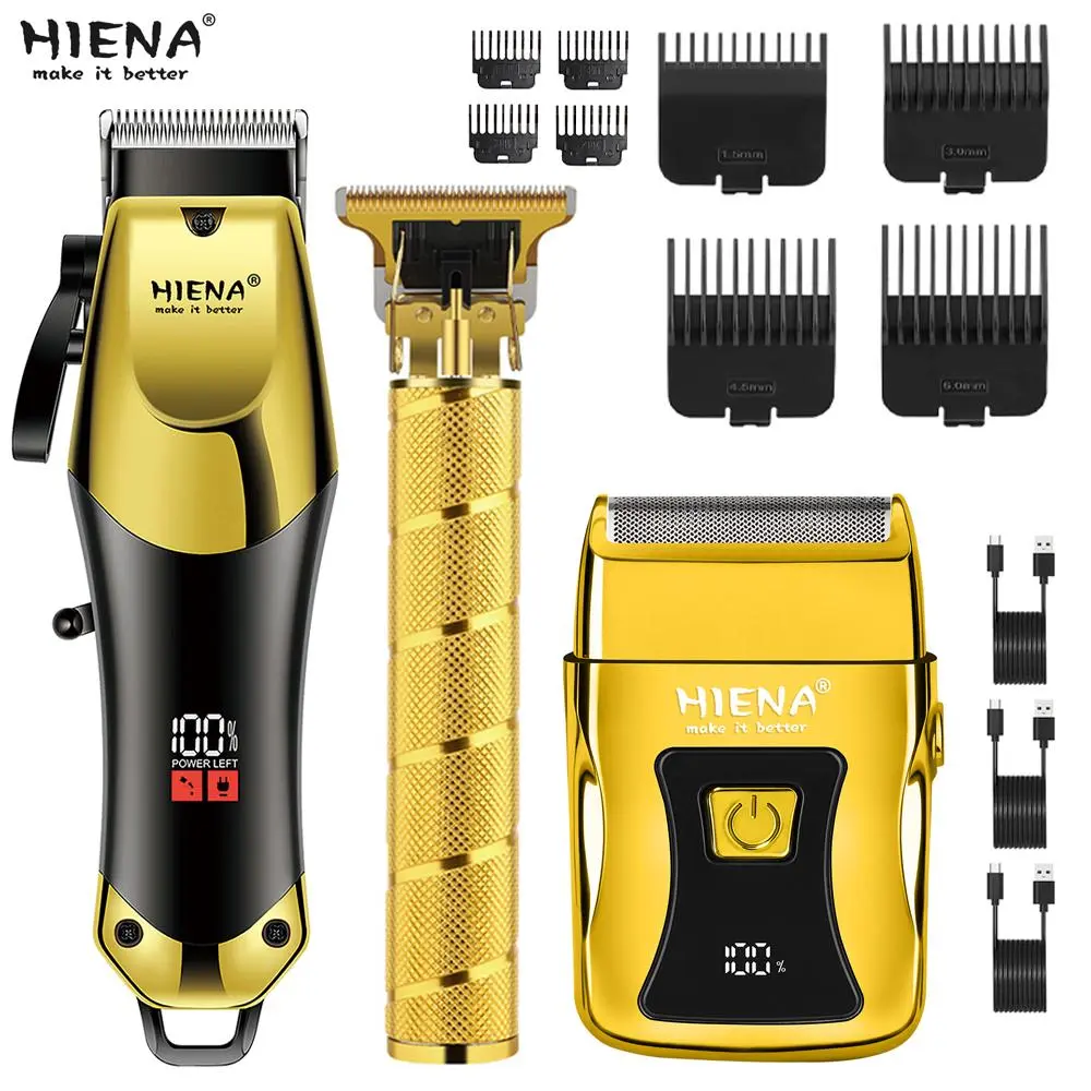3-in-1 Home Hair Clipper Kit for Dad｜Alloy Blade & LCD Display, USB Fast Charge for Home & Travel. Complete Grooming Set for a Clean Look