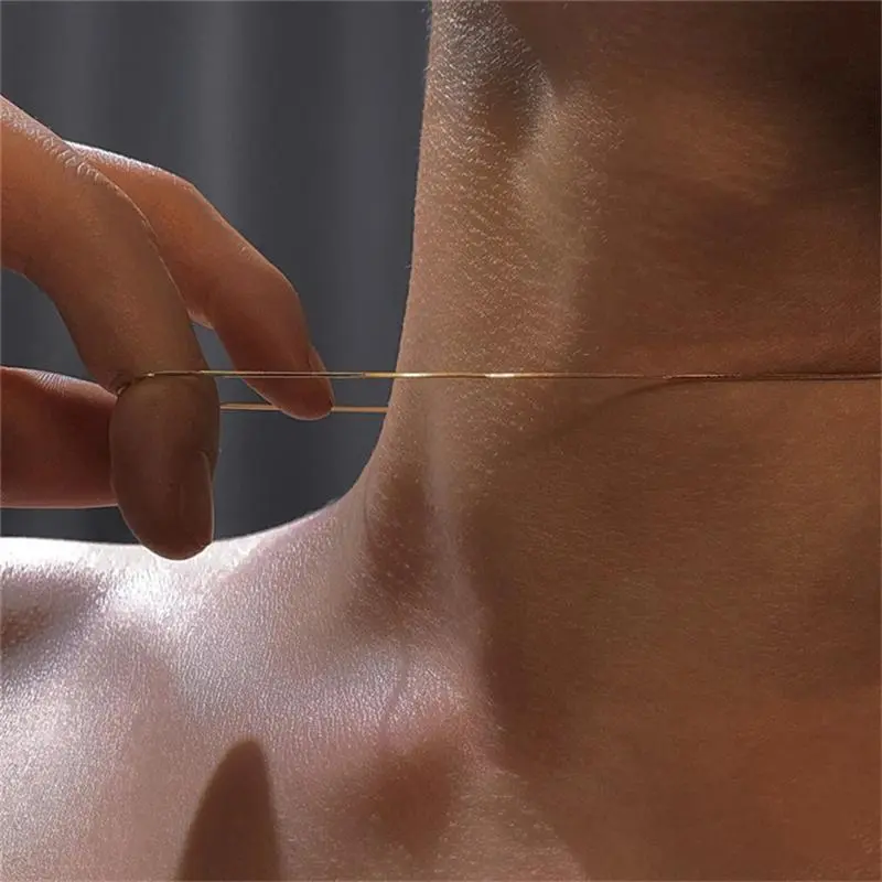 Vintage Gold Color Stainless Steel Snake Chain Necklace For Women Fashion Clavicle Chain Necklace Men Party Jewelry Accessories Vintage Gold Color Stainless Steel Snake Chain Necklace For Women Fashion Clavicle Chain Necklace Men Party Jewelry Accessories