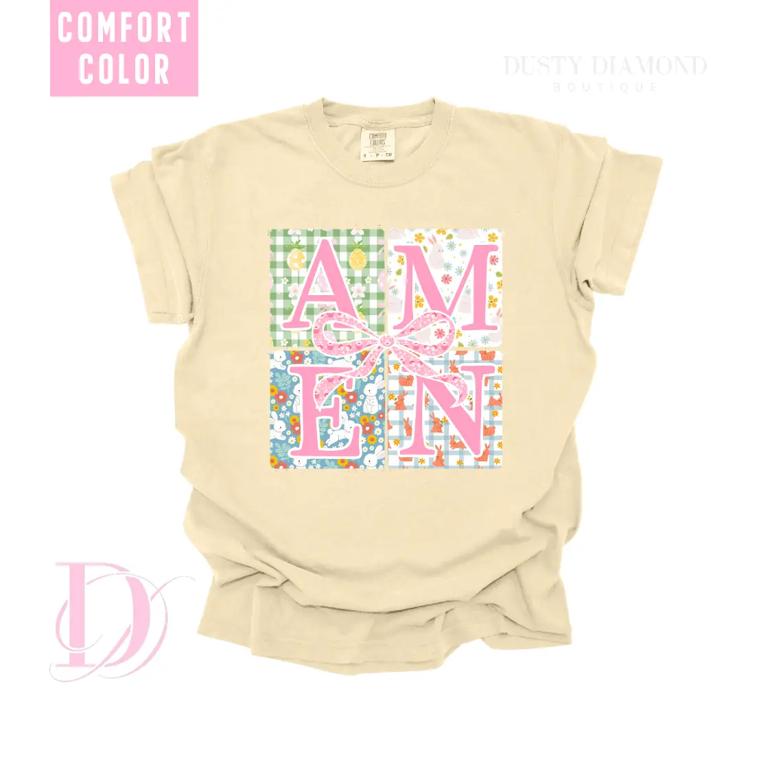 AMEN Floral Block Comfort Color T-shirt
