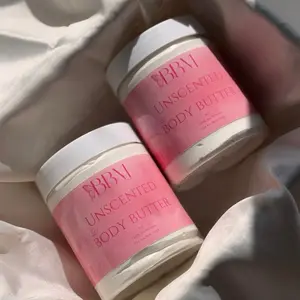 BBM Unscented Body Butter - Original Formula in White Jar with Pink Label