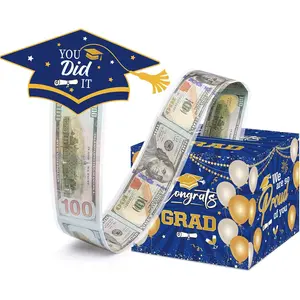 Graduation Gifts Blue Graduation Money Box Surprise Grad Money Holder with Pull Out Card Class of 2026 Funny Cash Gift Ideas for Boys Girls High School College
