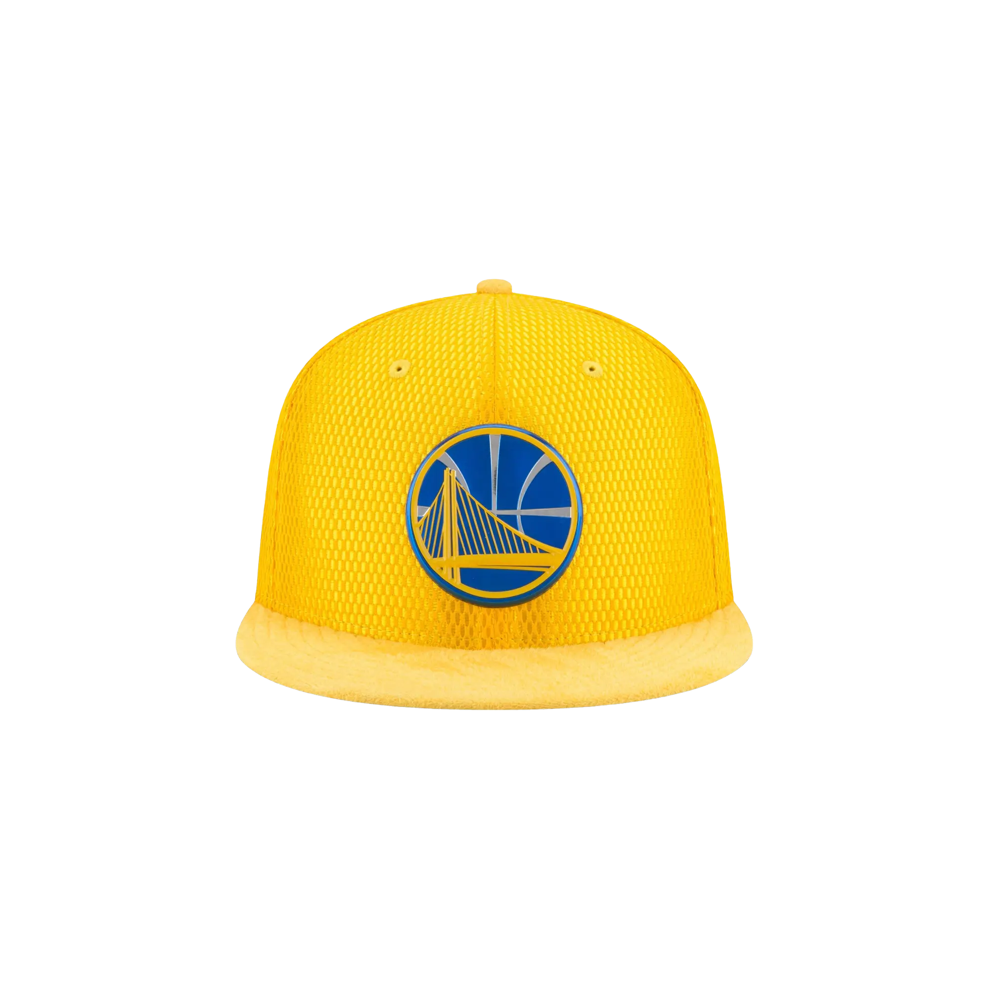 59FIFTY Golden State Warriors Logo Popped Fitted Hat "Yellow / GSW Logo - Under Brim" NE630