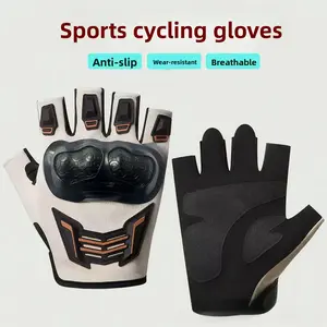 Cycling gloves Sports half finger outdoor autumn riding Motorcycle non-slip wear-resistant anti-drop breathable locomotive gloves football mitts grip pink ski Pinky Metacarpal Splint pride shock academy Dual Lightweight