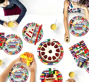 9pcs World Culture Theme Party Decoration Set, Festive Home Supplies for Celebratory Activities