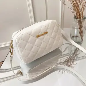 2025 tassel women's small crossbody bag trend diamond grid embroidery camera women's shoulder bag fashion chain crossbody bag