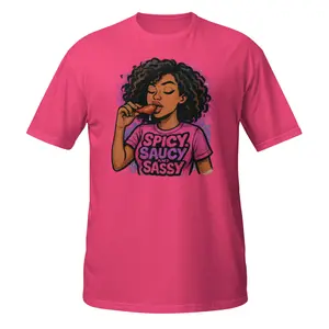 "Spicy Saucy Sassy" Short-Sleeve Graphical Design  Unisex T-Shirt