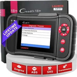 LAUNCH X431 Creader VII+ Car Code Reader, Full EOBD OBD2 Scanner Scan Tool Testing Engine/Transmission/ABS/ Airbag System, Lifetime Free Update