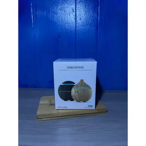 Wood Grain Essential Oil Diffuser – 180ML Ultrasonic Aroma Diffuser with LED Light for Relaxation & Home Fragrance