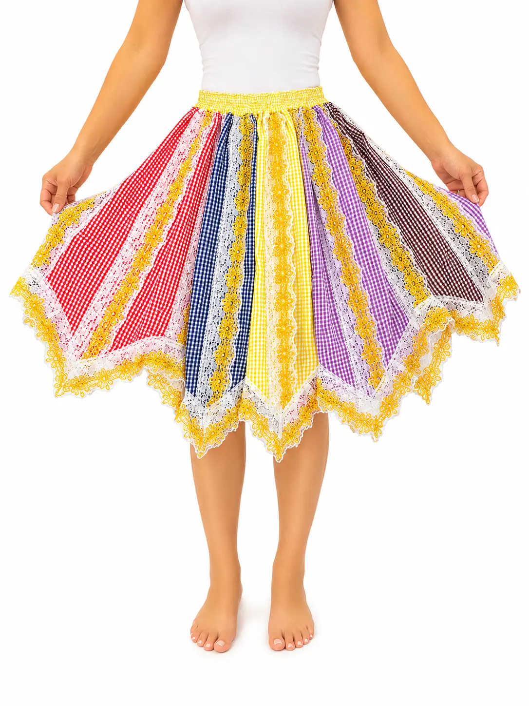 Womens Religious Multicolor Skirt