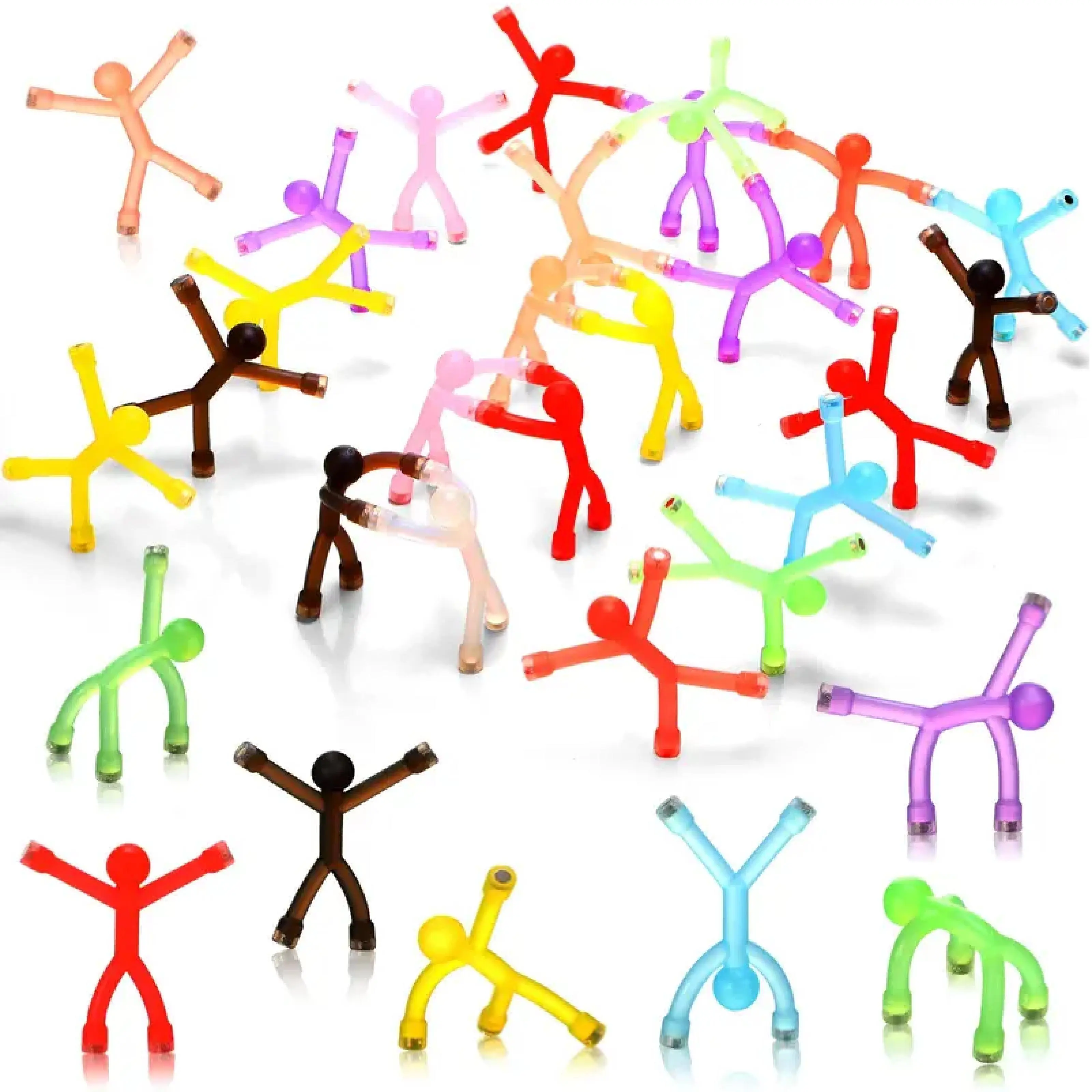 20-Piece Magnetic Toy Set, Colorful Creative Fridge Magnets Cute, Refrigerator Decoration Magnets, Buildable Fidget Toys for Fun Decoration on Fridges, Doors and Office