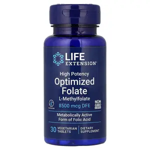 Life Extension Optimized Folate, High Potency , 8,500 mcg DFE, 30 Vegetarian Tablets