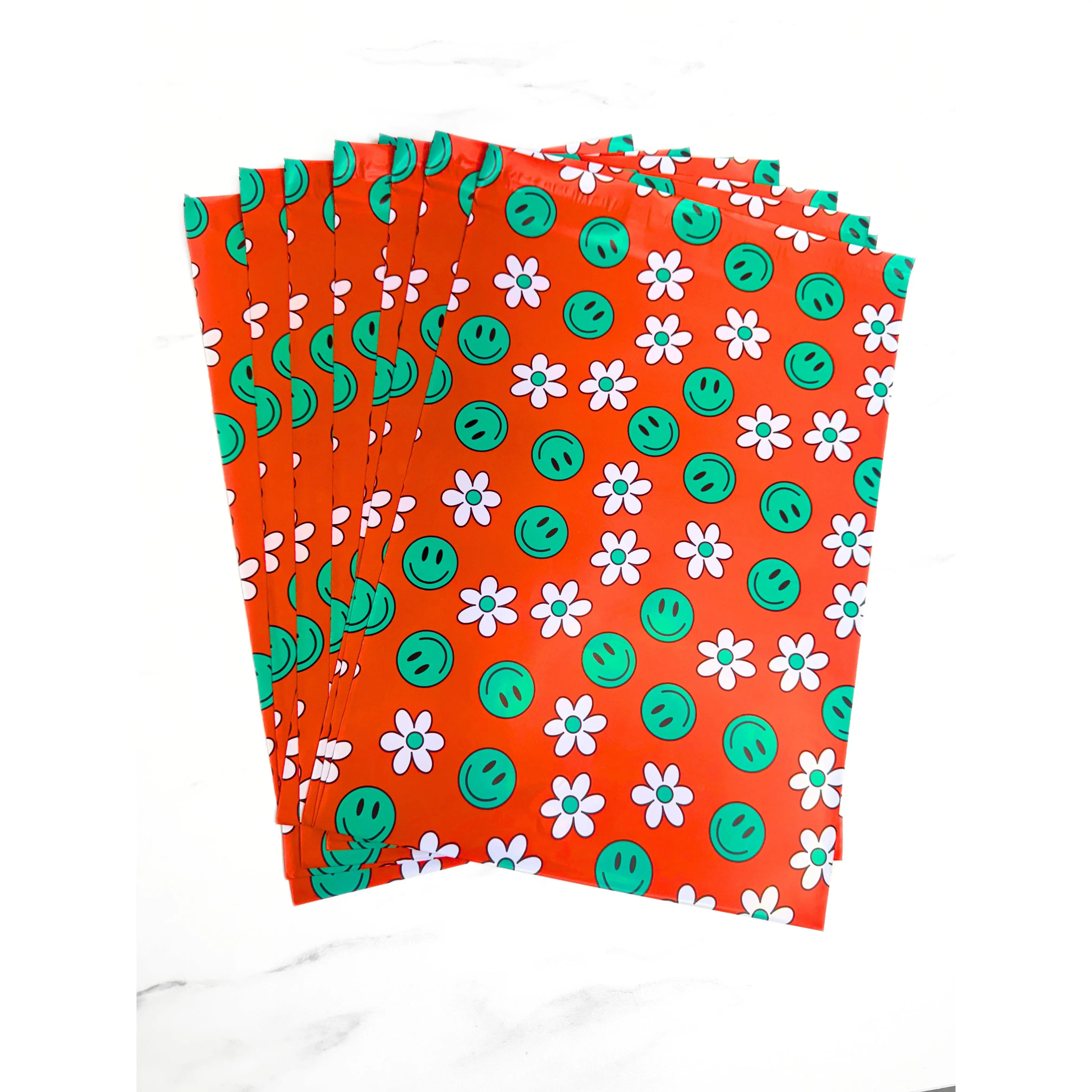 10x13" Red Smiley Face Poly Mailer