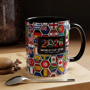 WC 2026 Flags Pattern Coffee Mug | Accent Mug 11oz 15oz