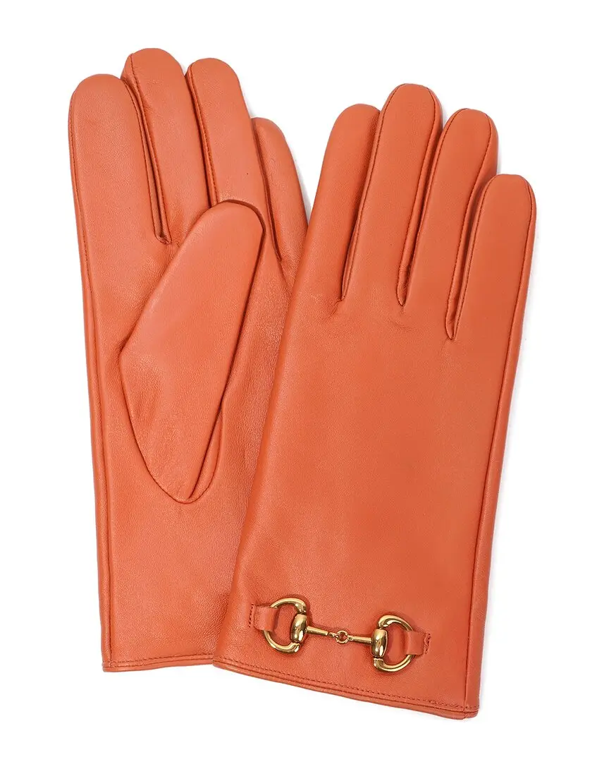 Tiffany & Fred Paris Cashmere-Lined Leather Gloves