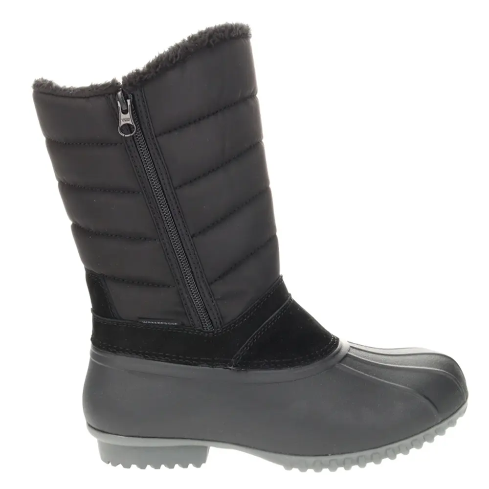 Propet Womens Illia Zippered Snow Casual Boots Mid Calf - Black