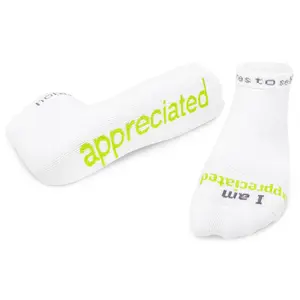 I am appreciated™ white low-cut socks