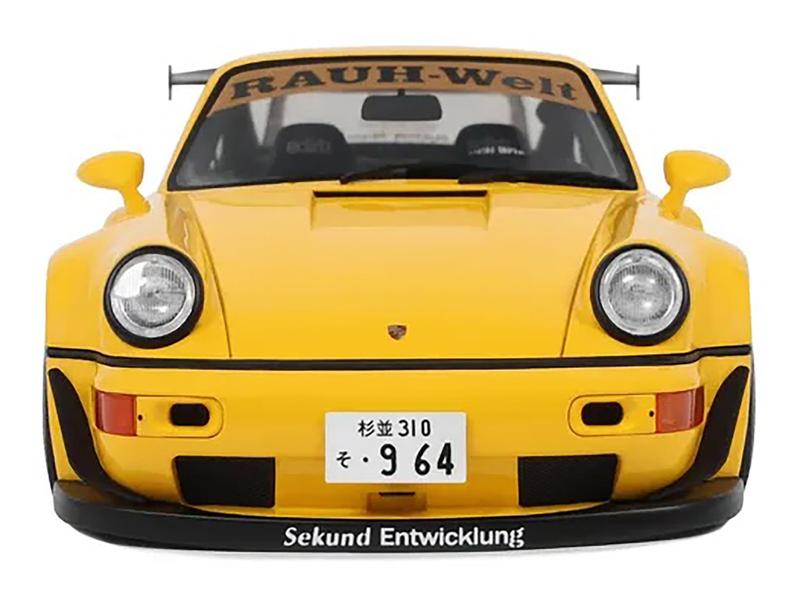 2024 Porsche 911 (964) RWB "Qeema" Yellow 1/18 Model Car by GT Spirit