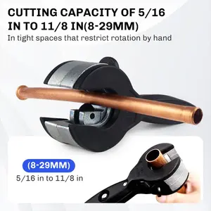 Ideal Gift for Boyfriend & Dad - 360° Surround Cutting Adjustable Tube Cutter for Copper Pipes 8-29mm with Thick Handle for Tight Spaces