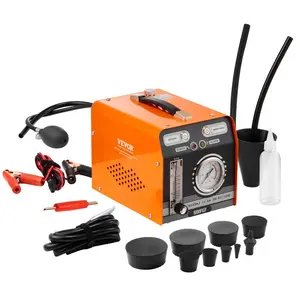 VEVOR Automotive Smoke Machine Leak Detector, EVAP Smoke Machine Leak Tester with in Air Pump, Pressure Gauge Flow Meter, Dual-Mode Diagnostic Leak Detector for Vacuum, Fuel, Pipeline Testing
