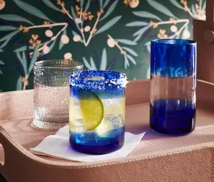 Handblown Cobalt Blue Highball