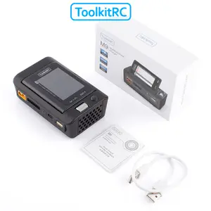 ToolkitRC M9 RC Battery Charger Discharger, 600W 20A Smart Charger with Voice Alert & 2.4" IPS Screen, PWM/PPM/SBUS Signal Tester for FPV Drone RC Car Boat