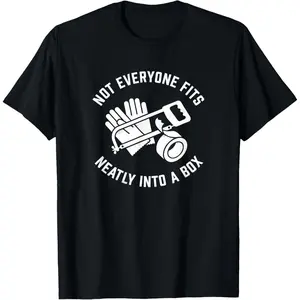 Casual Round Neck Shortsleeve Fashion Cotton Graphic Tees Streetwear Last Gasp s Not Everyone Fits Neatly Into A Box Unisex Black Gothic Punk T-Shirt