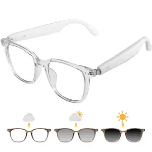 Qrd Smart Wireless Bluetooth-compatible Glasses, Fashionable Open-Air Audio Design, Touch Control Music Call Multi-Function Eyewear, Wearable Smart Glasses