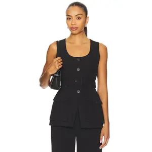 Veronica Beard Becker Vest in Black