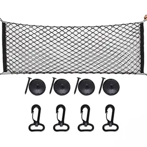 Universal Car Trunk Storage Mesh for Efficient Bag Organization