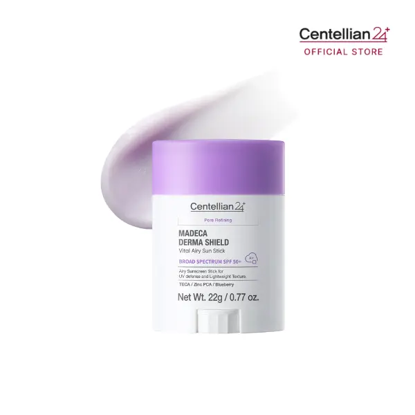 [NEW] [Centellian24] Madeca Derma Shield Vital Airy Sun Stick (OTC) 22g | Pore-Blurring Primer Effect | Oil-Control & Matte Finish with Cica & Sebum Care | Korean Skincare