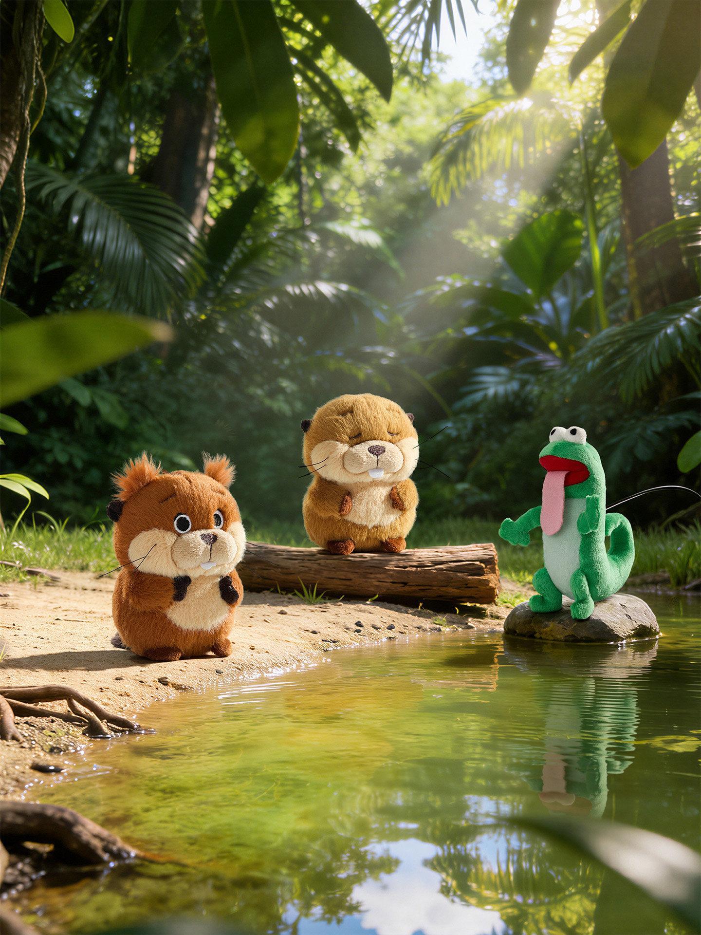 Pixar Original Product River Otter “Transformation Plan” Merchandise — Lizard Mei Bao Doll,Figurine, Quirky Doll Gift, Birthday Gift
