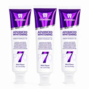 DrWhiten 7-Pro Purple Teeth Whitening Toothpaste, Upgraded Purple Formula with 7 Probiotics, Mint Grape Flavor, Peroxide-Free Formula, Enamel Care Toothpaste for Adults, Long-Lasting Fresh Breath, Daily Oral Care #summervibes Brightening Gentle
