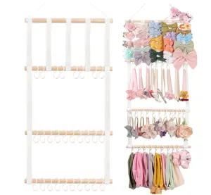 Headband Holder Hair Bows Organizer For Girls, Baby Headbands Hair Accessories Organizer Storage Wall Hanging Decor For Toddler Girls Room