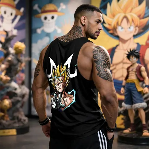 90s Graphic Sleeveless Tank Tops Men Vest Streetwear Outfits Men Vacation Outfits Sleeveless Shirt