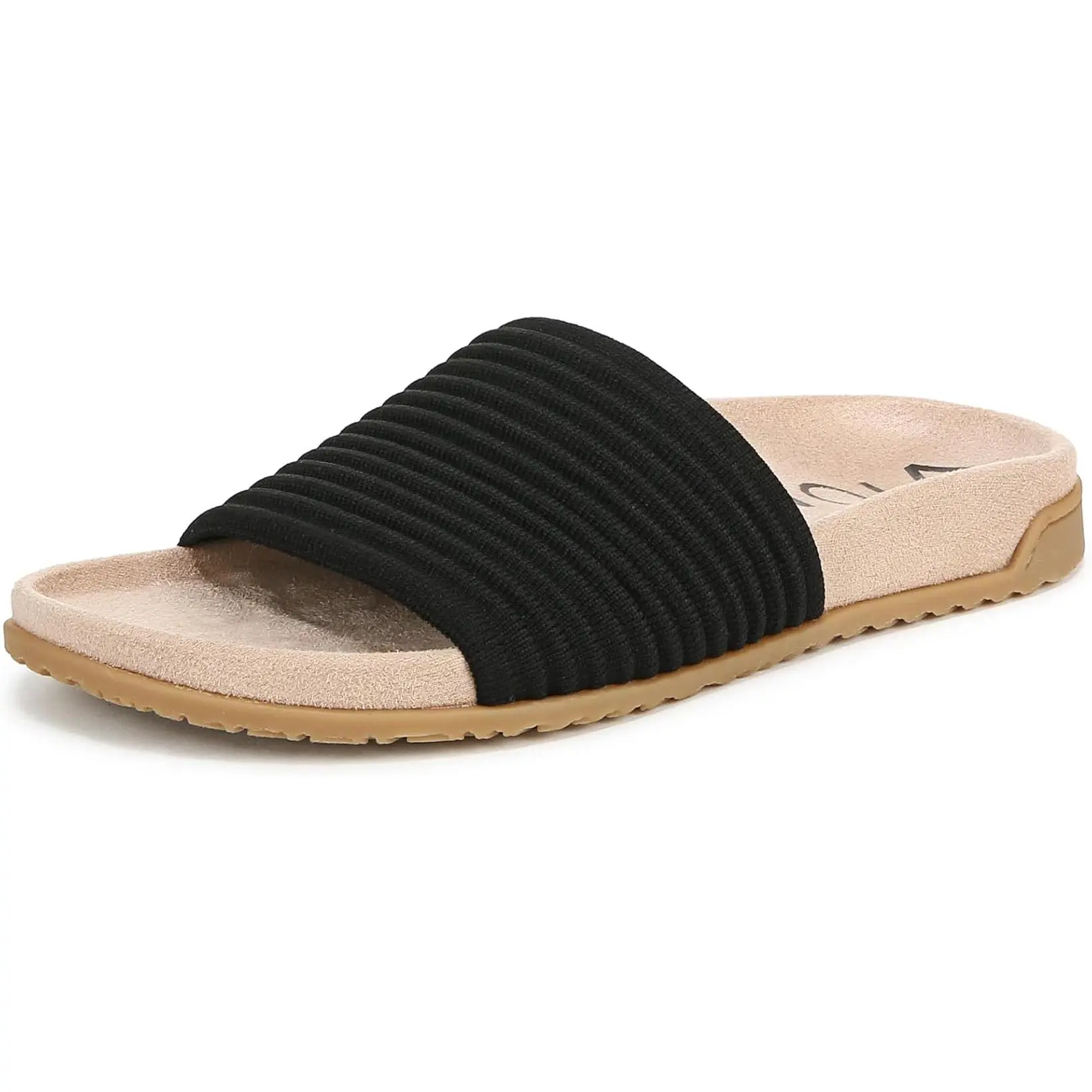 Vionic Womens Evie Knit Slide Sandal - Black J5081F1001