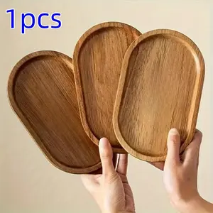 Elegant Wooden Plate Set, Ideal for Breakfast & Snacks, Durable Design Suitable for Parties & Everyday Use, Perfect Gift Choice