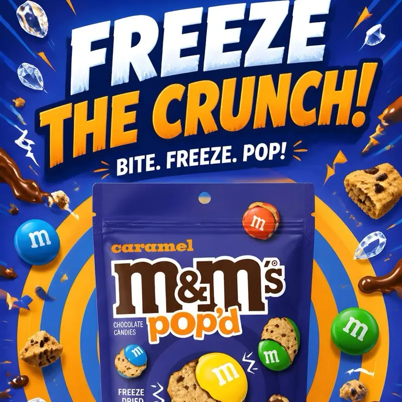 M&M's Pop'd Crunchy Cocoa Chocolate Snacks, 5.5Oz Candies Snack Packs