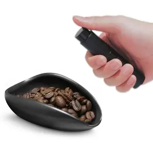 Coffee Bean Dosing Cup and  Bottle Set, Ceramic Single Dosing Tray for Coffee&, Dosing Vessel Espresso Accessories for Coffee Bar, Black