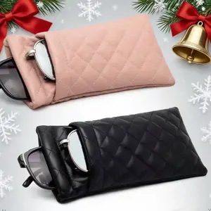 Latest Fashion Makeup Storage Bag BLACK Pink Cosmetic Pouch Soft Material Lightweight Glasses Case Unisex Eyewear Accessories for Everyday Use Ideal for Makeup Essentials