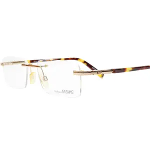 Gianfranco Ferre GF39203 Gold Havana Tortoise Rimless Italy Luxury Eyeglasses -Ma