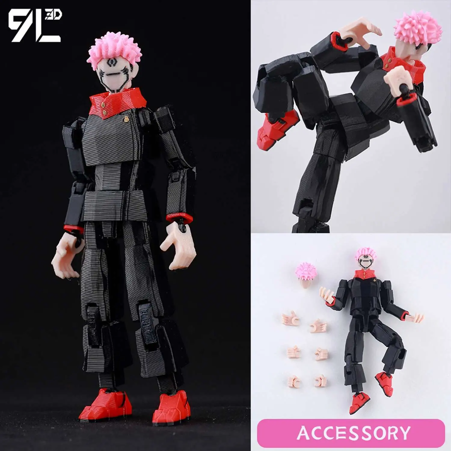 9L3D Dummy13 Jujutsu Kaisen Jogo Anime Action Model LUCKY13 Flame