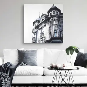 212 MAIN Historic Apartment White Building Artistic High-Def Photo Print - 32x32 in. Artwork, Wall Decoration for Room, Home Decor Posters & Prints