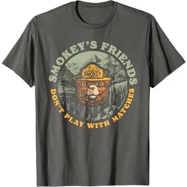 Smokey's Friends Don't Play With Matches Retro Smokey Bear T-Shirt