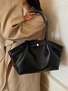 Autumn Winter New Fashion American Retro Style Elegant Large Capacity Women's Commuter Tote Handbag Shoulder Bag