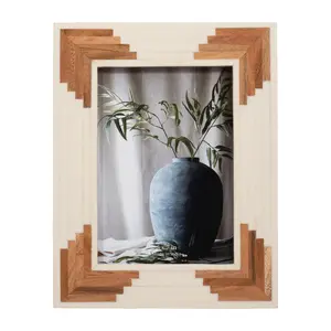212 MAIN 5x7 in. Resin Cascading Photo Frame with Glass Holder, MDF & Wooden Accents, Decorative Baby & Maternity Desk Display, Farmhouse Decoration, Ideal Gift