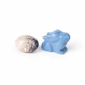 Crystal Carving Bunny and Egg - stones may vary