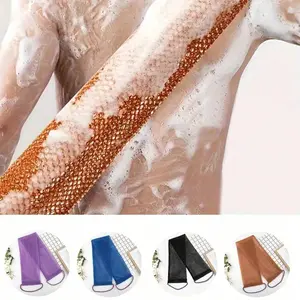 1pc African Mesh Exfoliating Bath Towel Set Double-Sided Design For Gentle/Rough Exfoliation, Effective Body Scrubbing, For Showering, Exfoliating Bath Tool, Exfoliating Shower Scrubber, Made Of Mesh With A Convenient Tie Design