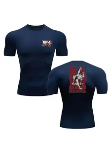 Anime Baki Hanma Men'S Gym Fitness Boxing Outdoor Training   Boxing Sport Quick Dry T-Shirt.